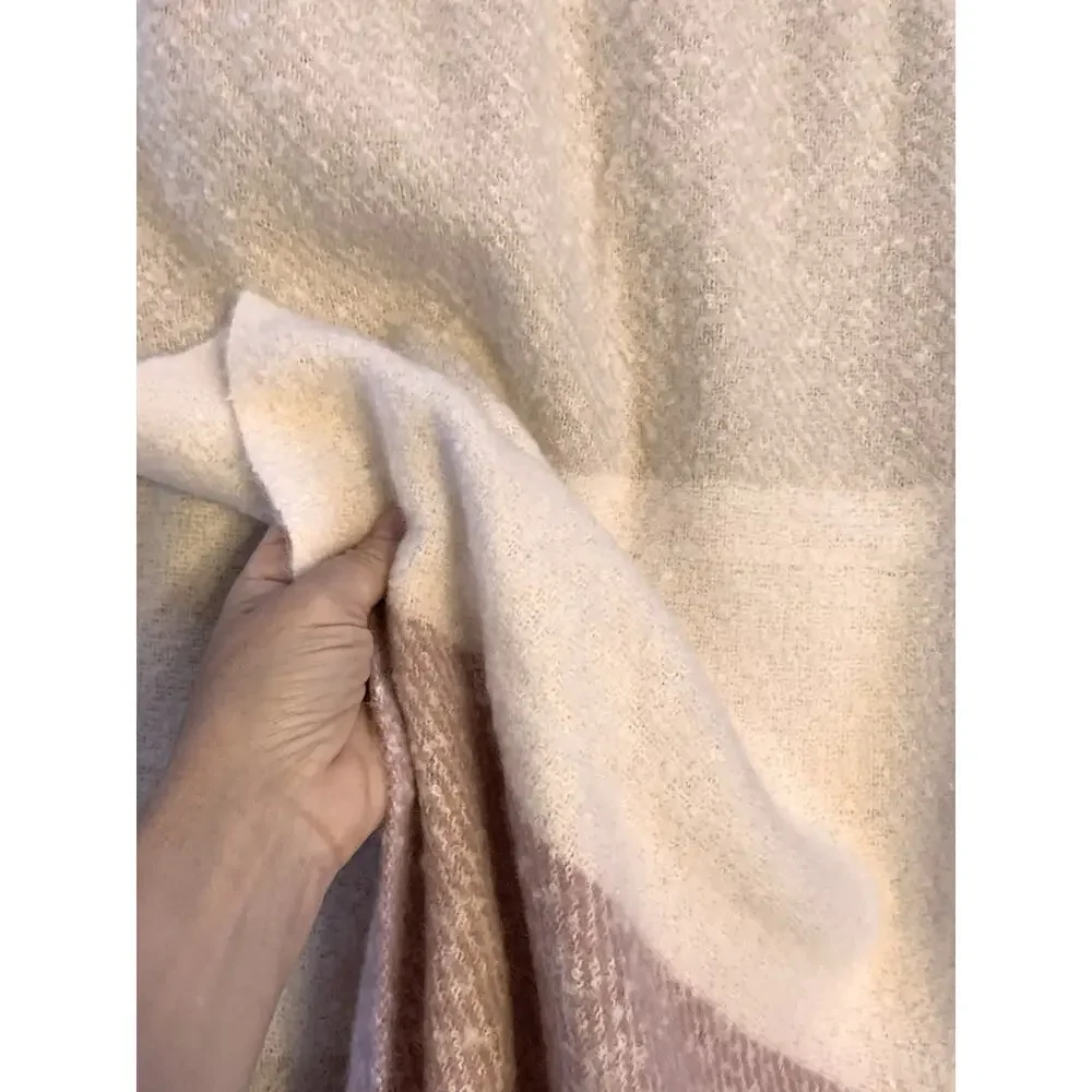 NWT Gentle Fawn Scarf, Pink Cream White, Womens One Size, Shawl Wrap Fringe Boho